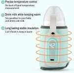 Portable Bottle Warmer Insulation Cover, Baby Milk Heat Keeper Cover with Temperature Adjustment, Breastmilk Baby Bottle Bag Bottle Sleeve USB Warmer Bottle Cover for Car Travel
