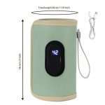 Baby Bottle Warmer Bag, Portable Bottle Warmer 18W Quick Heating Baby Bottle Warmer Temperature Adjustable USB Baby Bottle Heater for Home Family Travel Green