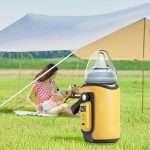 Portable Baby Bottle Warmer, Insulated Bottle Heating Sleeve with LED Display, Precise Temperature Control, Adjustable Settings, Travel & Camping Friendly, Made of PU Material